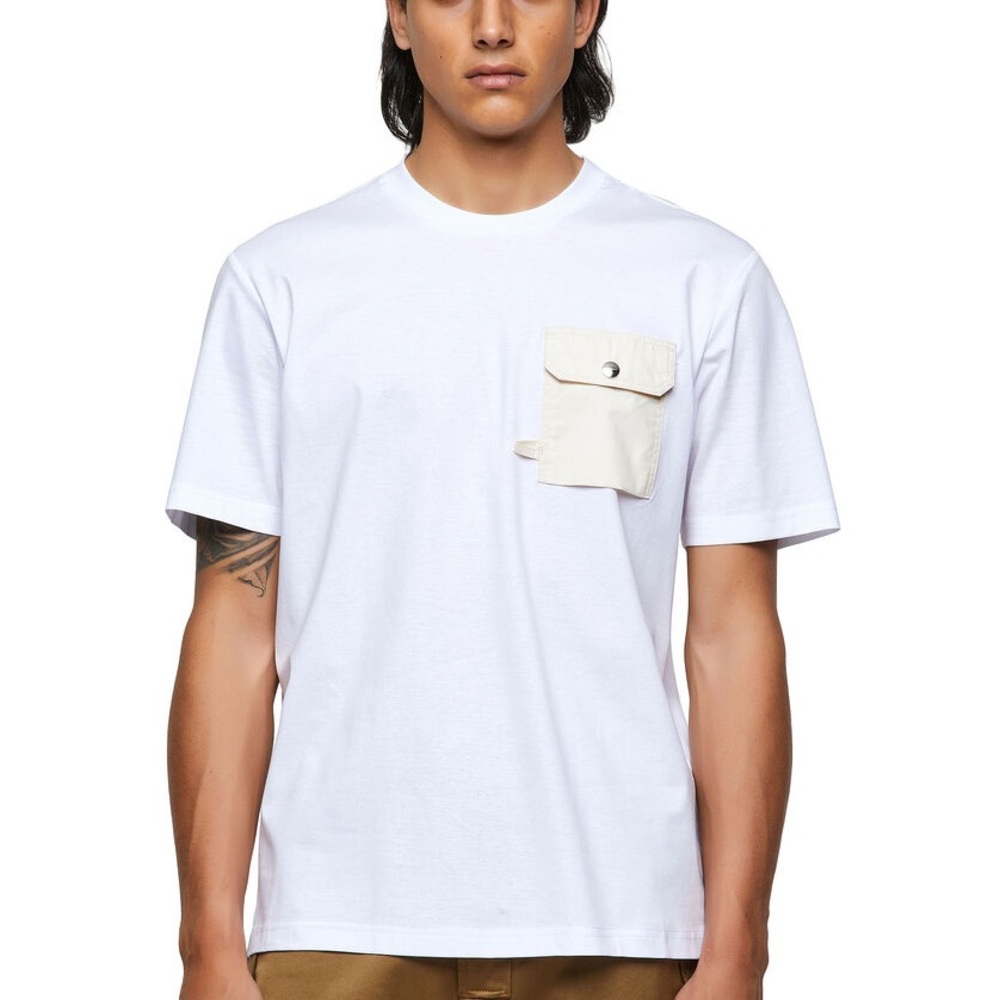 Diesel Men's White T-Shirt with Pocket